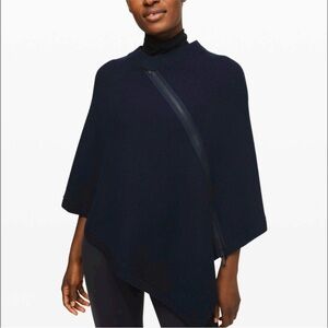 Lululemon Athletica On The Go Merino Wool Knit Poncho